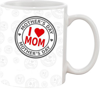 

Ashvah Happy Mother's Day 1331 Ceramic Mug(350 ml), Multicolor