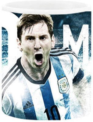 

Ashvah Lionel Messi 1101 Ceramic Mug(350 ml), Multicolor