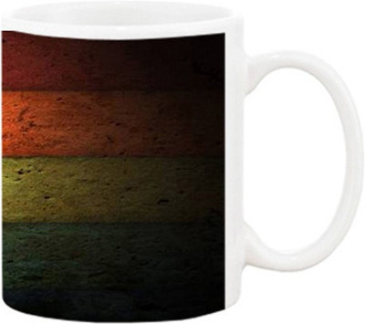 

Ashvah Printed 1148 Ceramic Mug(350 ml), Multicolor