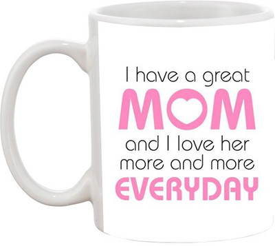 

Ashvah I Have Great Mom Ceramic Mug(350 ml), Multicolor