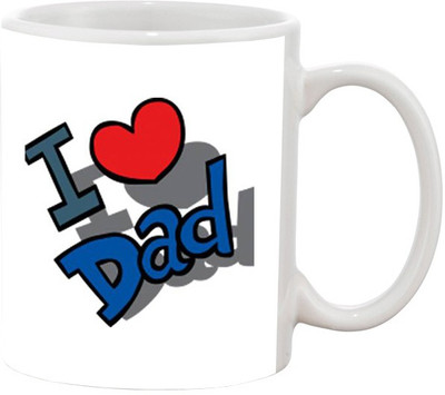 

Ashvah Happy Father's Day 1360 Ceramic Mug(350 ml), Multicolor
