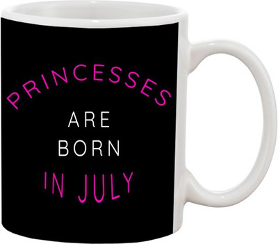 

Ashvah Princesses Born in July Ceramic Mug(350 ml), Multicolor