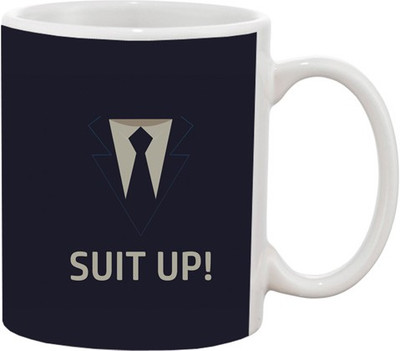 

Ashvah Suit Up Ceramic Mug(350 ml), Multicolor
