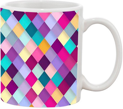 

Ashvah Printed 1410 Ceramic Mug(350 ml), Multicolor
