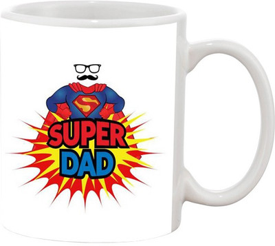 

Ashvah Happy Father's Day 1 Ceramic Mug(350 ml), Multicolor