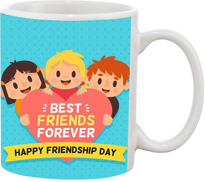 

Ashvah Happy FriendShip Day 1351 Ceramic Mug(350 ml), Multicolor