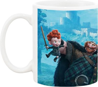 

Ashvah Brave Pixar Ceramic Mug(350 ml), Multicolor