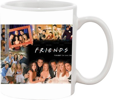 

Ashvah Friends 1393 Ceramic Mug(350 ml), Multicolor