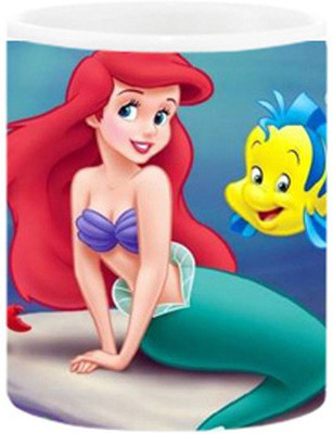 

Ashvah The Little Mermaid Cartoon Ceramic Mug(350 ml), Multicolor