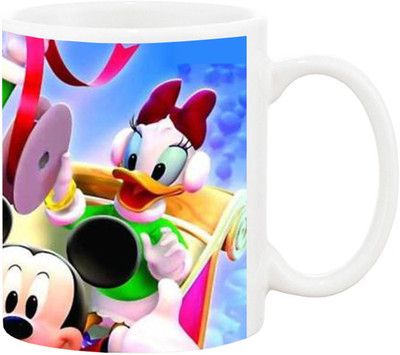 

Ashvah Mickey Mouse Santa Claus Ceramic Mug(350 ml), Multicolor