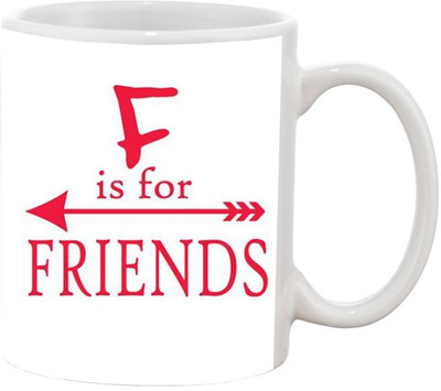 

Ashvah Best Friend Forever 2 Ceramic Mug(350 ml), Multicolor