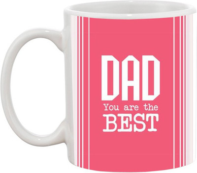 

Ashvah Happy Father's Day 2 Ceramic Mug(350 ml), Multicolor