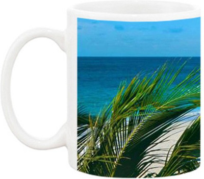 

Ashvah Amazing Beach 1144 Ceramic Mug(350 ml), Multicolor