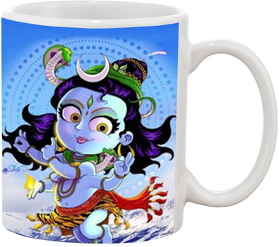 

Ashvah Child Shiva Ceramic Mug(350 ml), Multicolor