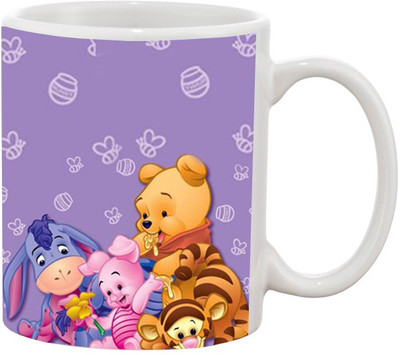 

Ashvah Winnie The Pooh Ceramic Mug(350 ml), Multicolor