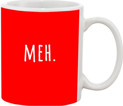 

Ashvah Meh Ceramic Mug(350 ml), Multicolor