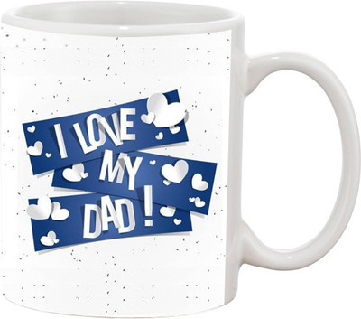 

Ashvah Happy Father's Day 5 Ceramic Mug(350 ml), Multicolor