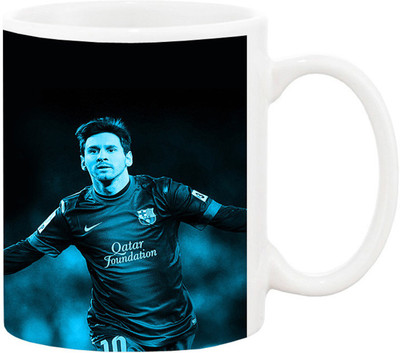 

Ashvah Lionel Messi Ceramic Mug(350 ml), Multicolor