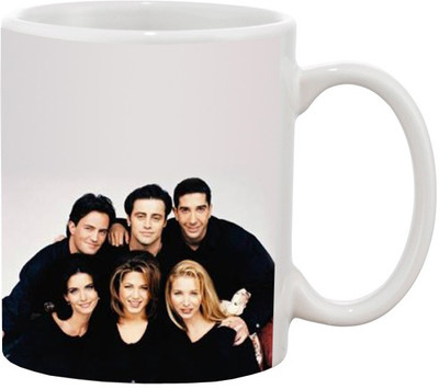 

Ashvah Best Friend Ceramic Mug(350 ml), Multicolor
