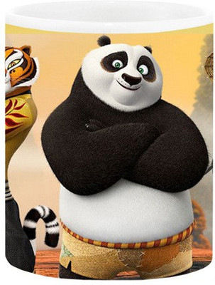 

Ashvah Kung Fu Panda 1252 Ceramic Mug(350 ml), Multicolor