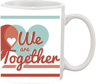 

Ashvah We are Together 972 Ceramic Mug(350 ml), White