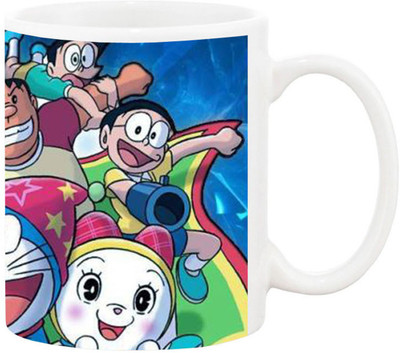 ARTBUG Doraemon Cartoon 1470 Ceramic Coffee Mug(350 ml)
