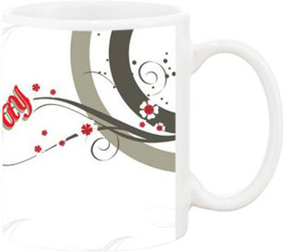 Ashvah Happy Birthday 1092 Ceramic Mug(350 ml), Multicolor