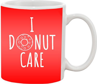 

Ashvah I DoNut Care Ceramic Mug(350 ml), Multicolor