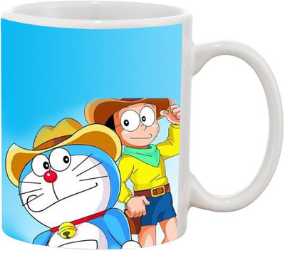 

Ashvah Doraemon Cartoon 1413 Ceramic Mug(350 ml), Multicolor