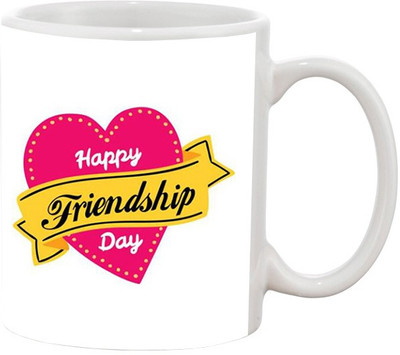 

Ashvah Happy FriendShip Day 1 Ceramic Mug(350 ml), Multicolor
