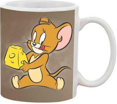 

Ashvah Jerry Cartoon Ceramic Mug(350 ml), Multicolor