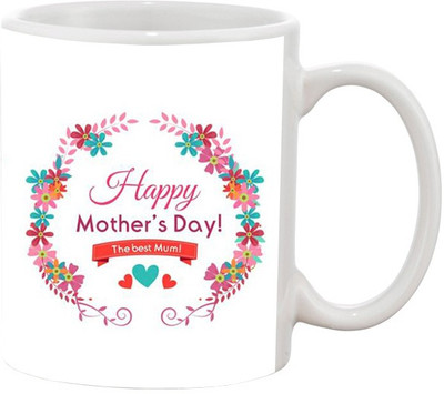 

Ashvah Happy Mother's Day 1326 Ceramic Mug(350 ml), Multicolor