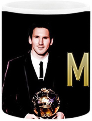 

Ashvah Lionel Messi 1100 Ceramic Mug(350 ml), Multicolor