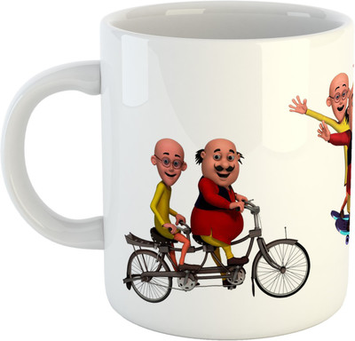 ARTBUG Motu Patlu -1690 Ceramic Coffee Mug(350 ml)