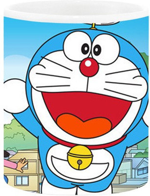 

Ashvah Doraemon Cartoon 1240 Ceramic Mug(350 ml), Multicolor