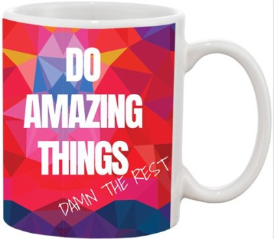 

Ashvah Do Amazing Thinks Ceramic Mug(350 ml), Multicolor