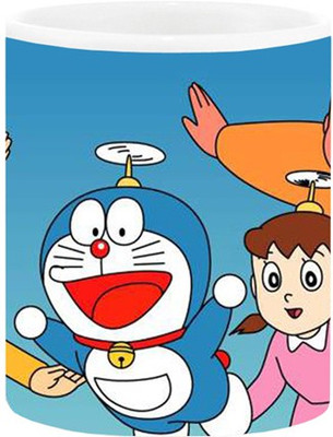 

Ashvah Doraemon Cartoon 1190 Ceramic Mug(350 ml), Multicolor