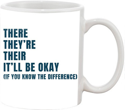 

Ashvah Okay 1231 Ceramic Mug(350 ml), Multicolor