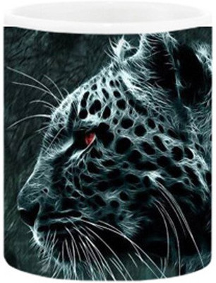 

Ashvah Cool Cheetah Ceramic Mug(350 ml), Multicolor