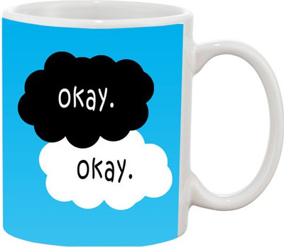 

Ashvah Okay Ceramic Mug(350 ml), Multicolor