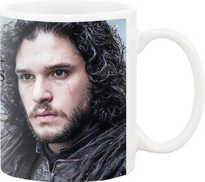 

Ashvah Jon Snow Ceramic Mug(350 ml), Multicolor