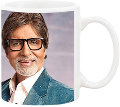 

Ashvah Amitabh Bachan 1043 Ceramic Mug(350 ml), White