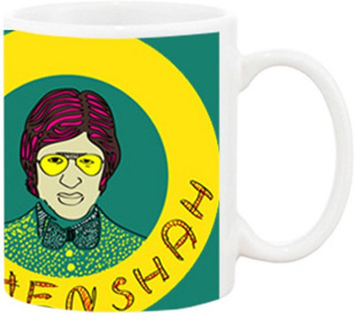 

Ashvah Amitabh Bachan 1044 Ceramic Mug(350 ml), White