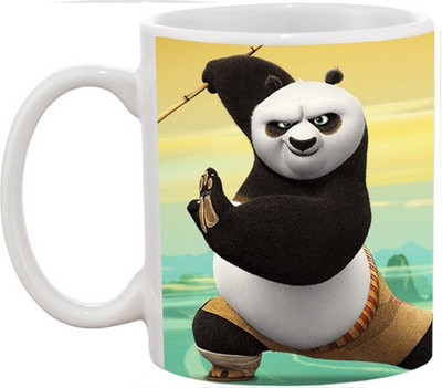 

Ashvah Kung Fu Panda 1251 Ceramic Mug(350 ml), Multicolor