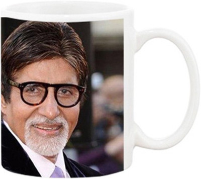 

Ashvah Amitabh Bachan 1035 Ceramic Mug(350 ml), White