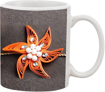 

Ashvah Raksha Bandhan Ceramic Mug(350 ml), Multicolor