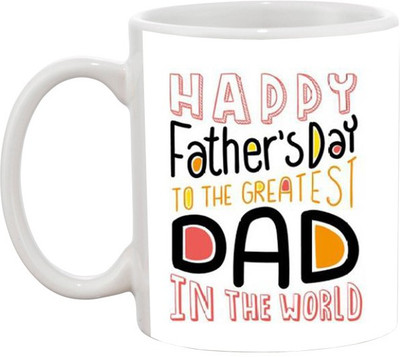 

Ashvah Happy Father's Day 7 Ceramic Mug(350 ml), Multicolor