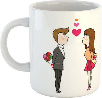 ARTBUG Couple Kissing and Proposing Each Other -1670 Ceramic Coffee Mug(350 ml)