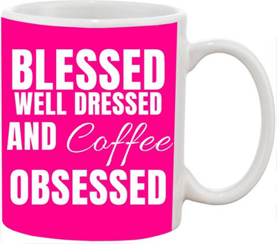 

Ashvah Blessed will dressed Ceramic Mug(350 ml), Multicolor