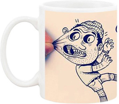 

Ashvah Printed Design 1145 Ceramic Mug(350 ml), Multicolor
